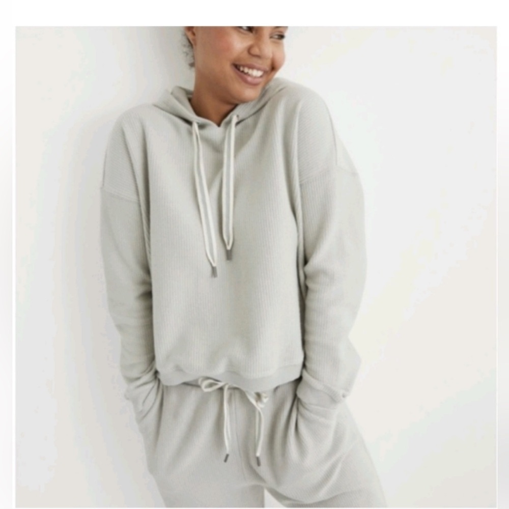 Aerie New Love Corded Cropped Hoodie Women’s Size Medium